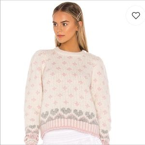 NWT Love Shack Fancy Rosie Sweater M Milky Clouds